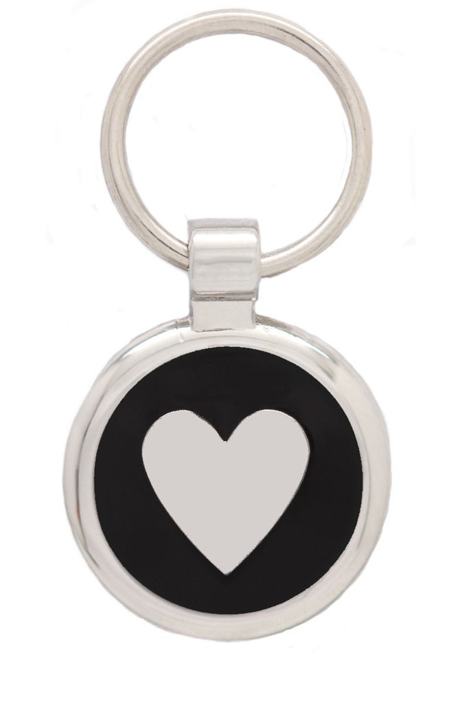 Extra Small Black Love Heart Pet Tag – Pawprint Pet Tags