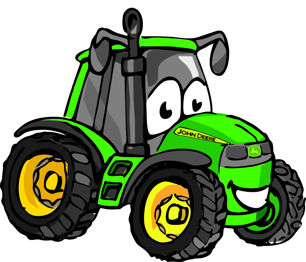 John deere tractors clipart