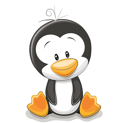 Cartoon Of A Cute Penguin Love Clip Art, Vector Images ...