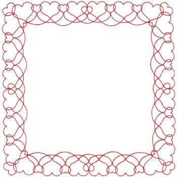 Dakota Collectibles Embroidery Design: Heart Border 5.00 inches H ...