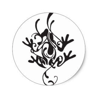 Tribal Frog Stickers | Zazzle