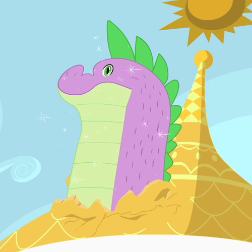 Image - Spike gigantic head sticking out spire cropped S1E23.png ...