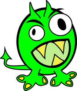 Lime Green Monster clip art - vector clip art online, royalty free ...