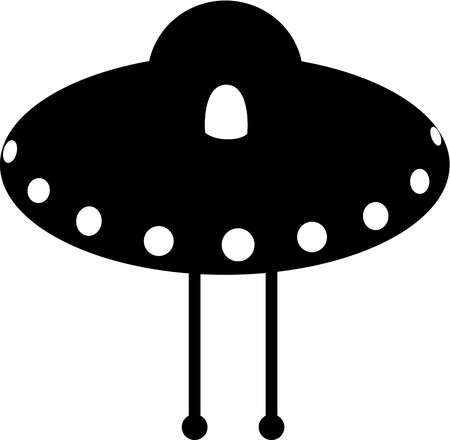 Stock Illustration - Cartoon drawing of an UFO