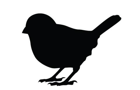 Sparrow silhouette vector – Silhouettes Vector