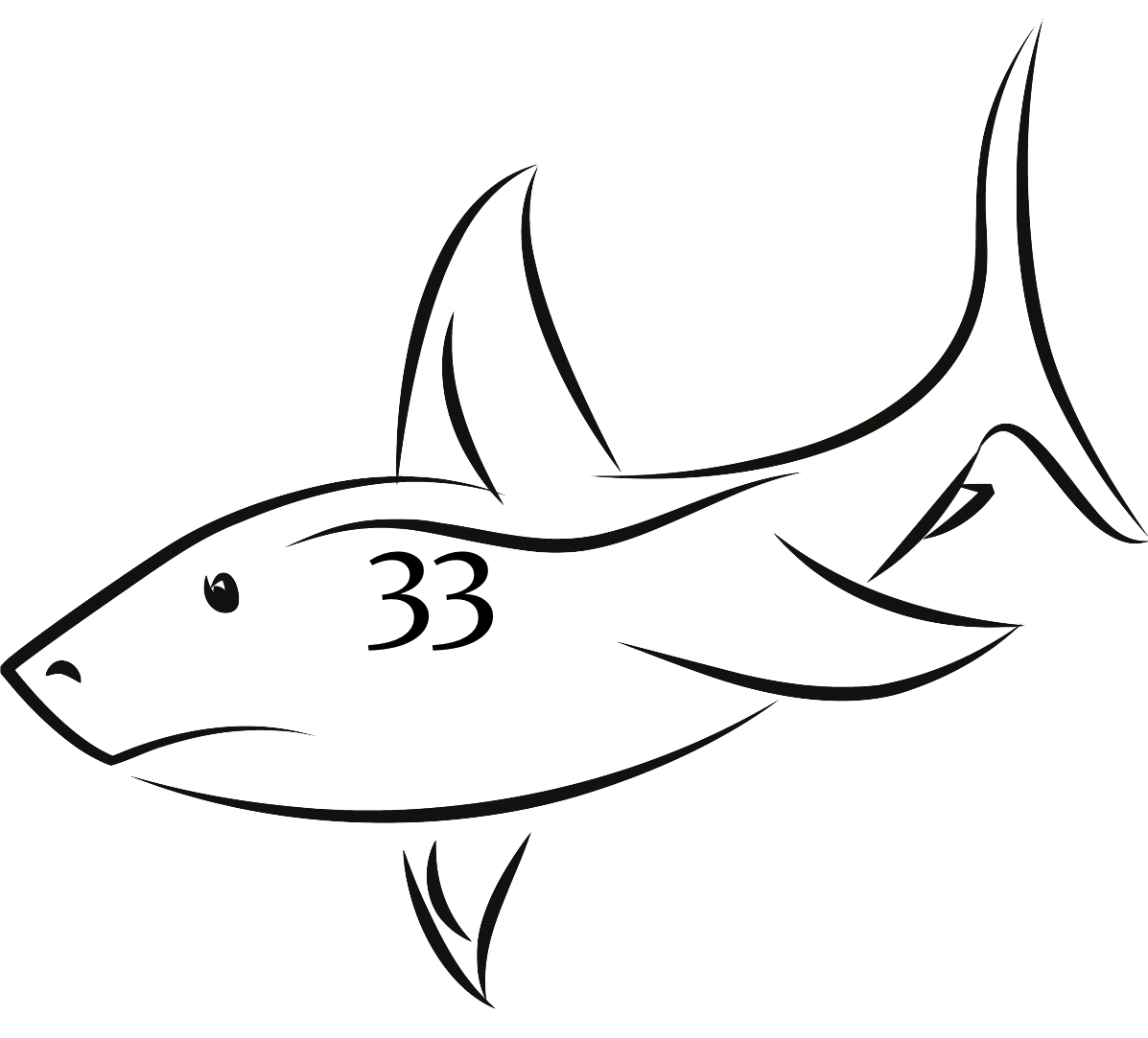 24+ Shark Outline Clip Art