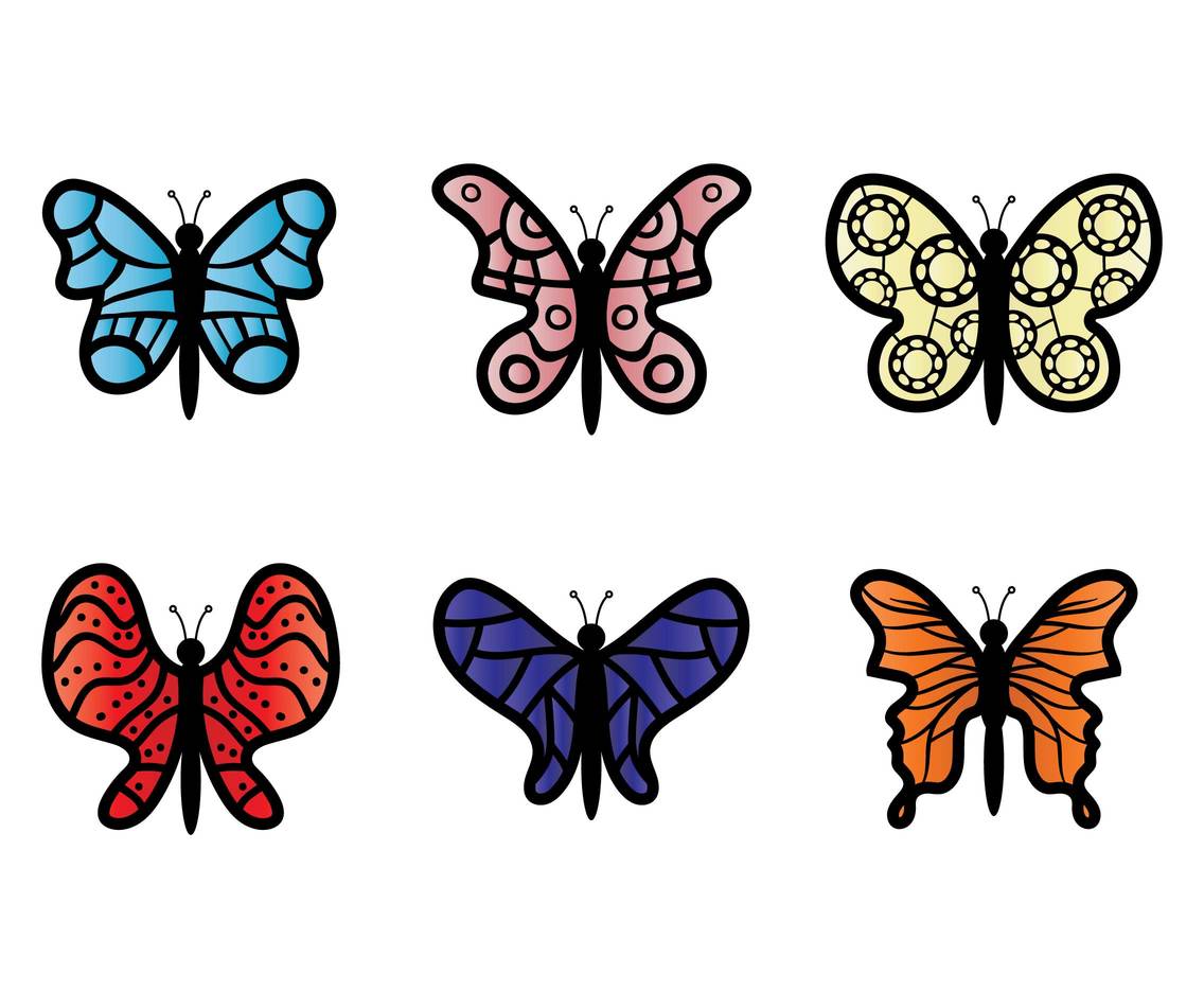Butterfly Clip Art Vector Vector Art & Graphics | freevector.com
