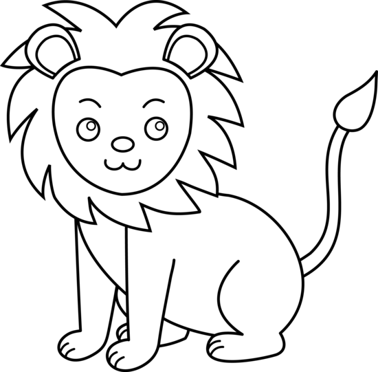 Outline Lion - ClipArt Best