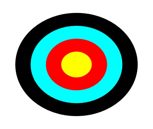 Archery targets clipart