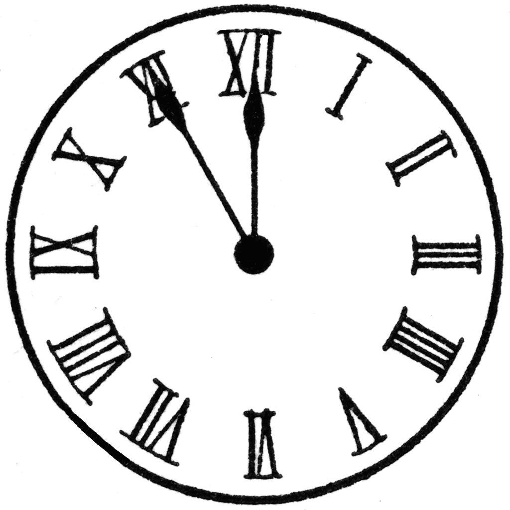 Noon clock clipart