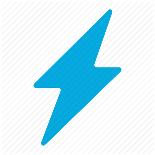 Battery, blue thunder, level, lightning, power, thunder, up icon ...