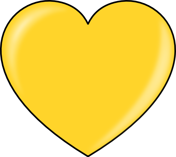 Gold heart clipart