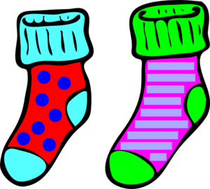 Matching socks clipart