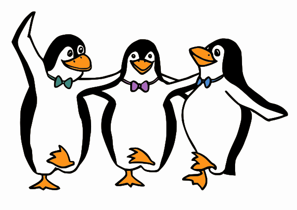 Dancing Penguins Clipart, vector clip art online, royalty free ...