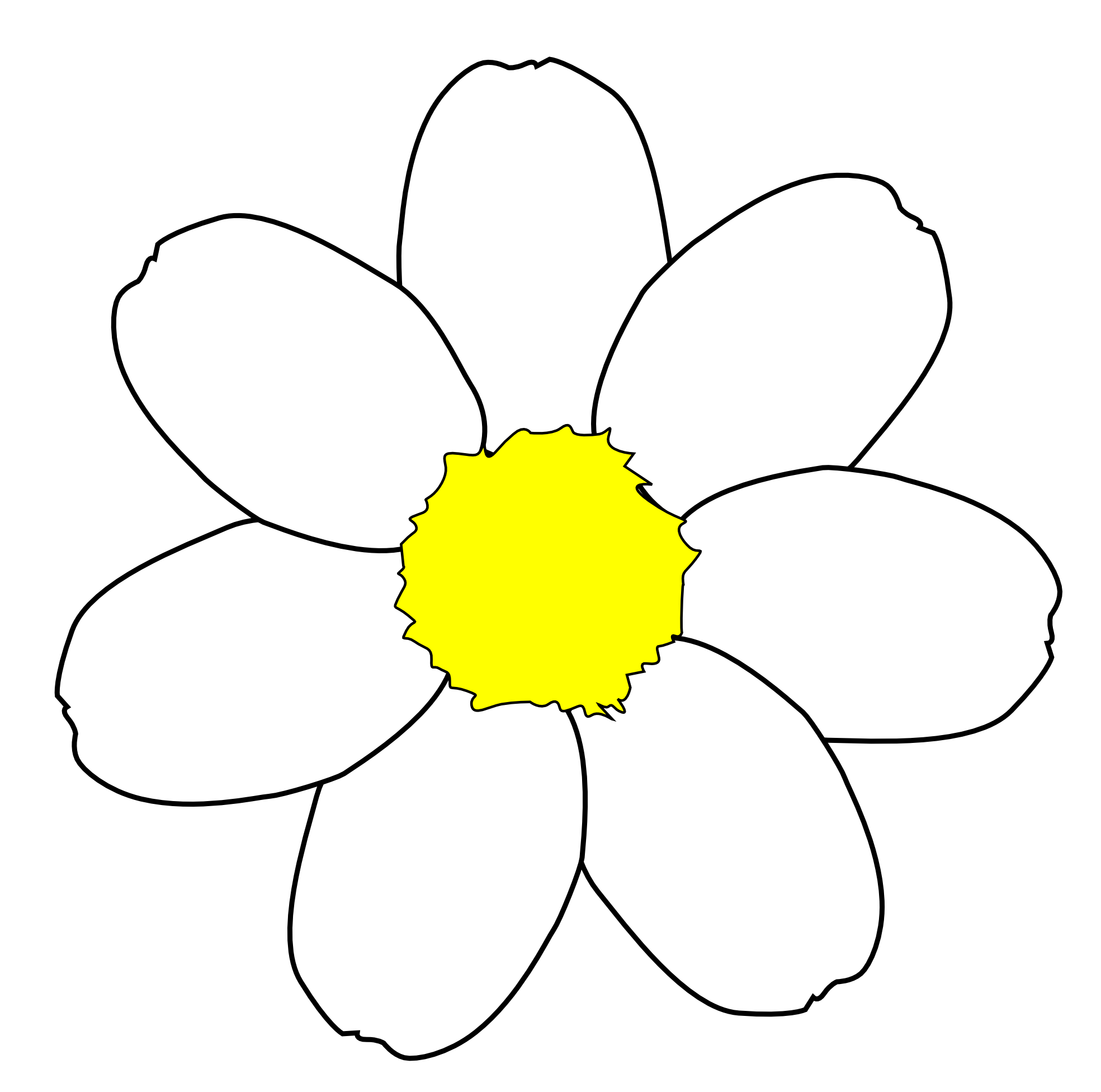 Simple Daisy Outline - ClipArt Best