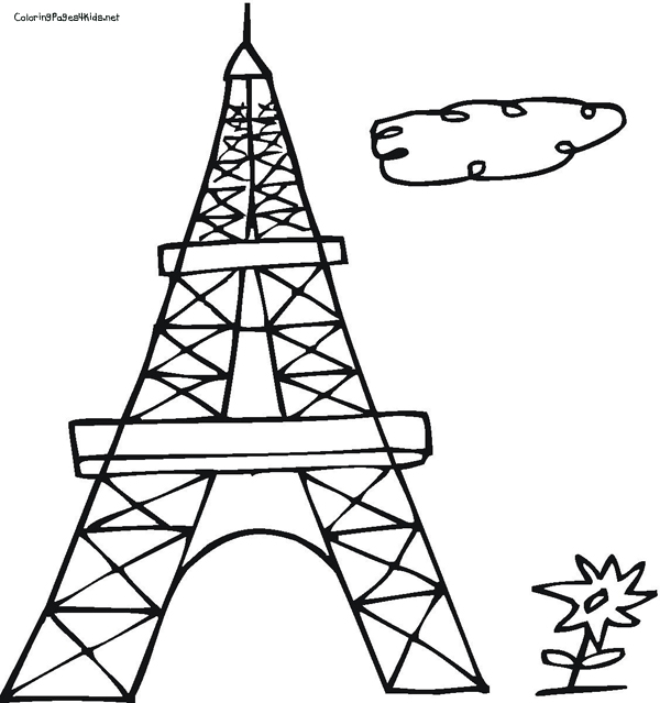 Eiffel Tower Coloring Pages - Bestofcoloring.com