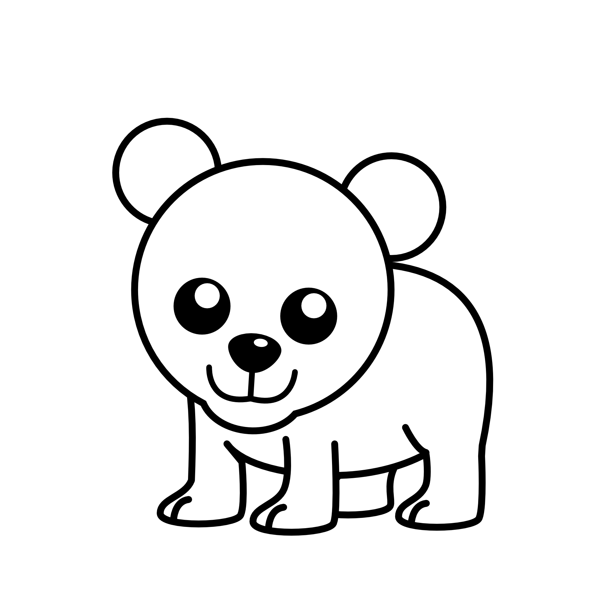 Cute bear cub clipart