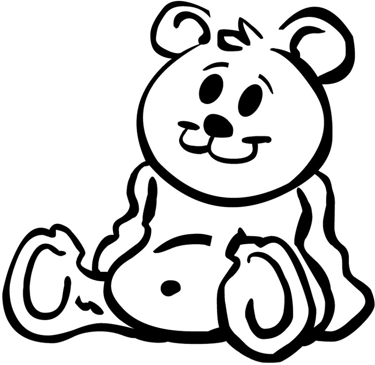 Teddy Bear Line Drawing Clipart - Free to use Clip Art Resource