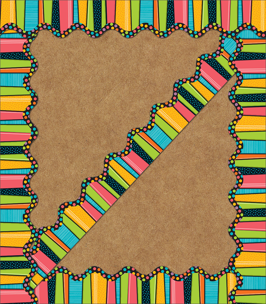 Stylin' Stripes Scalloped Borders - Workbooks & Teacher Supplies ...