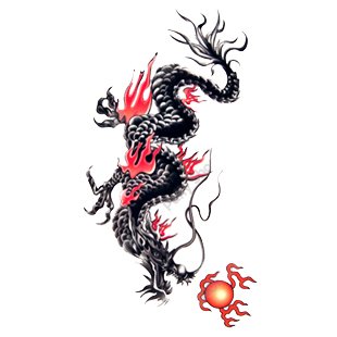 20pcs hotsale Waterproof powerful Dragon Temporary Tattoos sticker ...