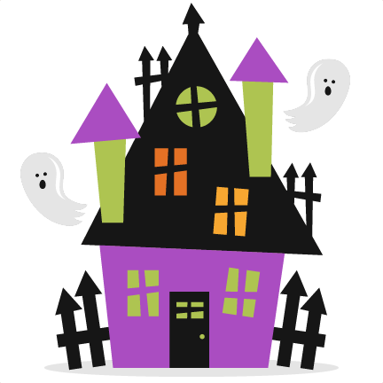 Haunted house word clipart