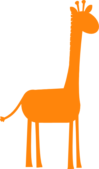 Orange Giraffe Clip Art - vector clip art online ...