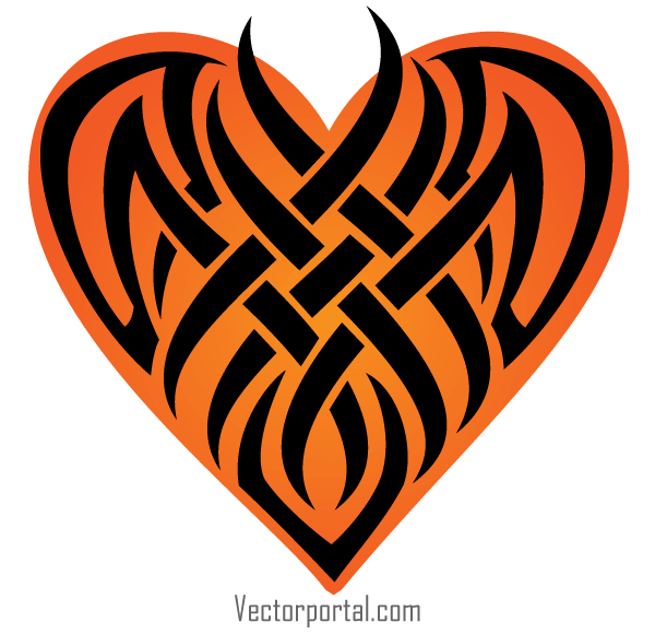 Vector Tribal Heart Tattoo Designs | 123Freevectors