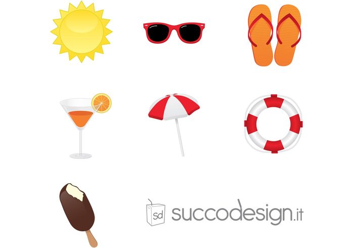 Free Summer Icon Vector Set