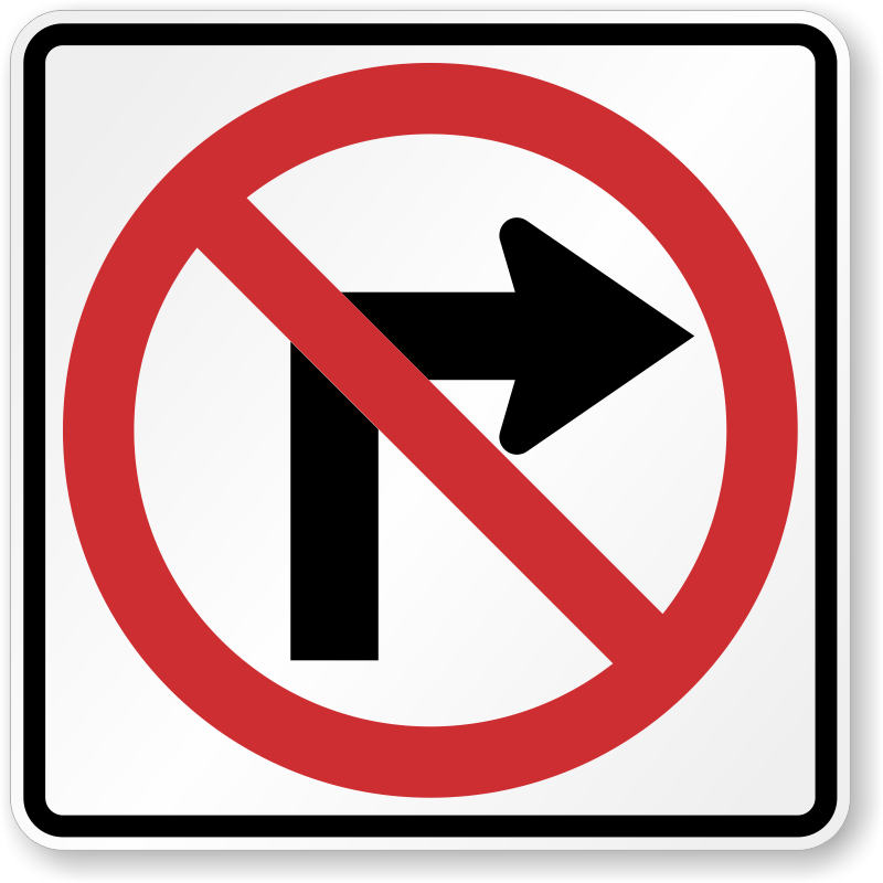 Turn Signs | MUTCD Turn Prohibition Signs