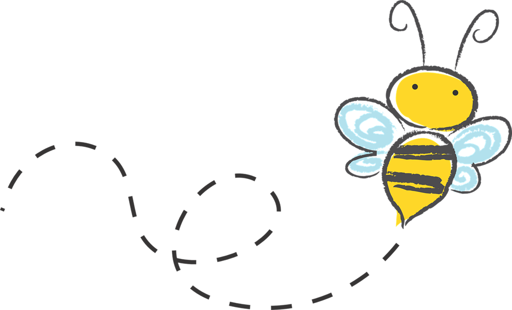 Honey bee flying clipart