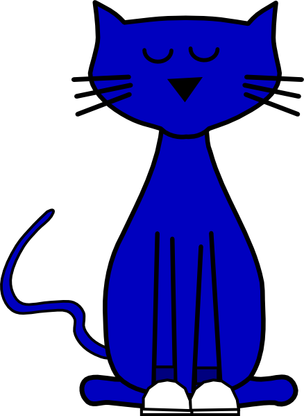 Pete Cat Shoes Blue Clip Art - vector clip art online ...