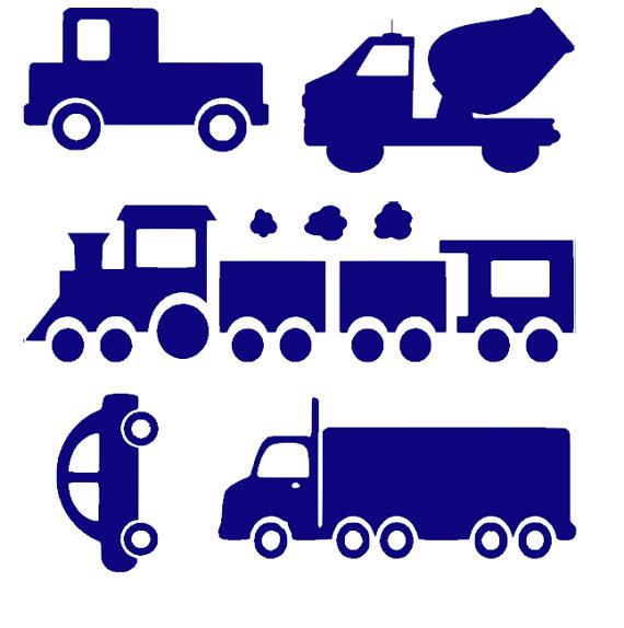 Trains Trucks Cars Children Kids Wall Art Decals by Coins4Sale