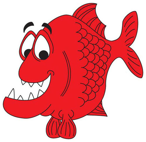 Piranha cartoon clipart