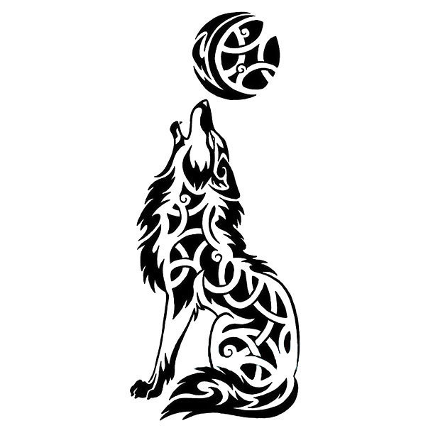 Wolf Tattoo Meaning. Tribal Wolf Sign