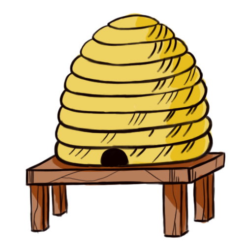 Bee Hive Cartoon