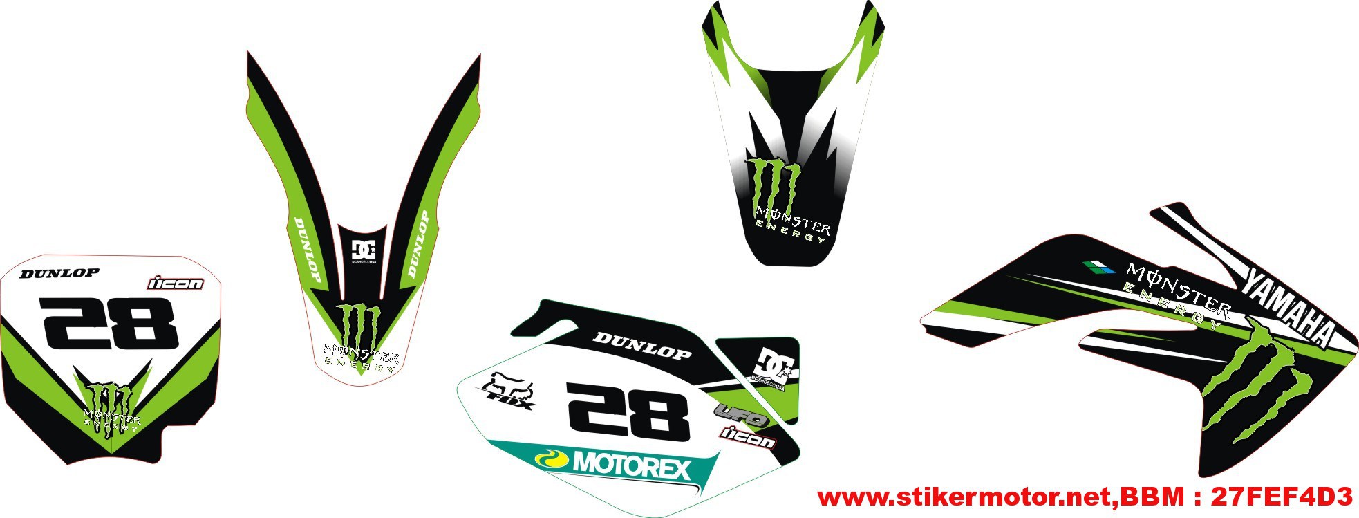 striping motor honda crf 150 monster energy | stikermotor.net ...