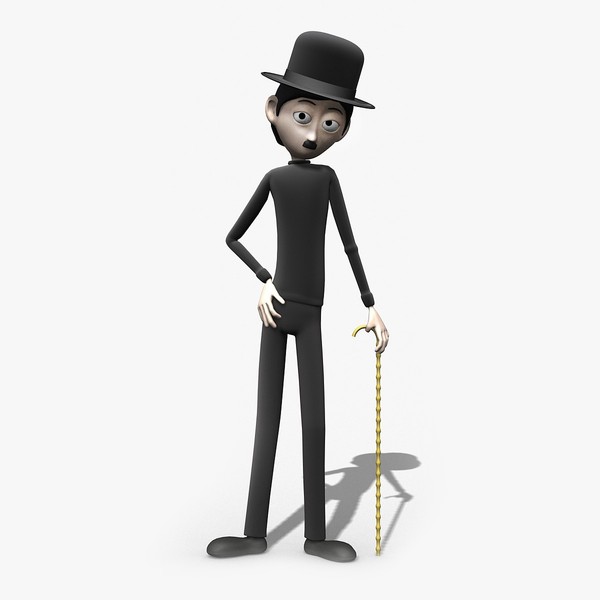 cartoon character charlie chaplin 3d model - ClipArt Best ...