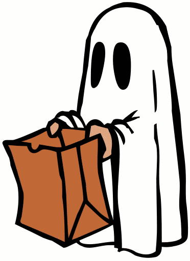 Ghost costume halloween kids clipart
