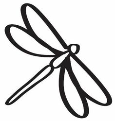 Simple dragonfly clipart