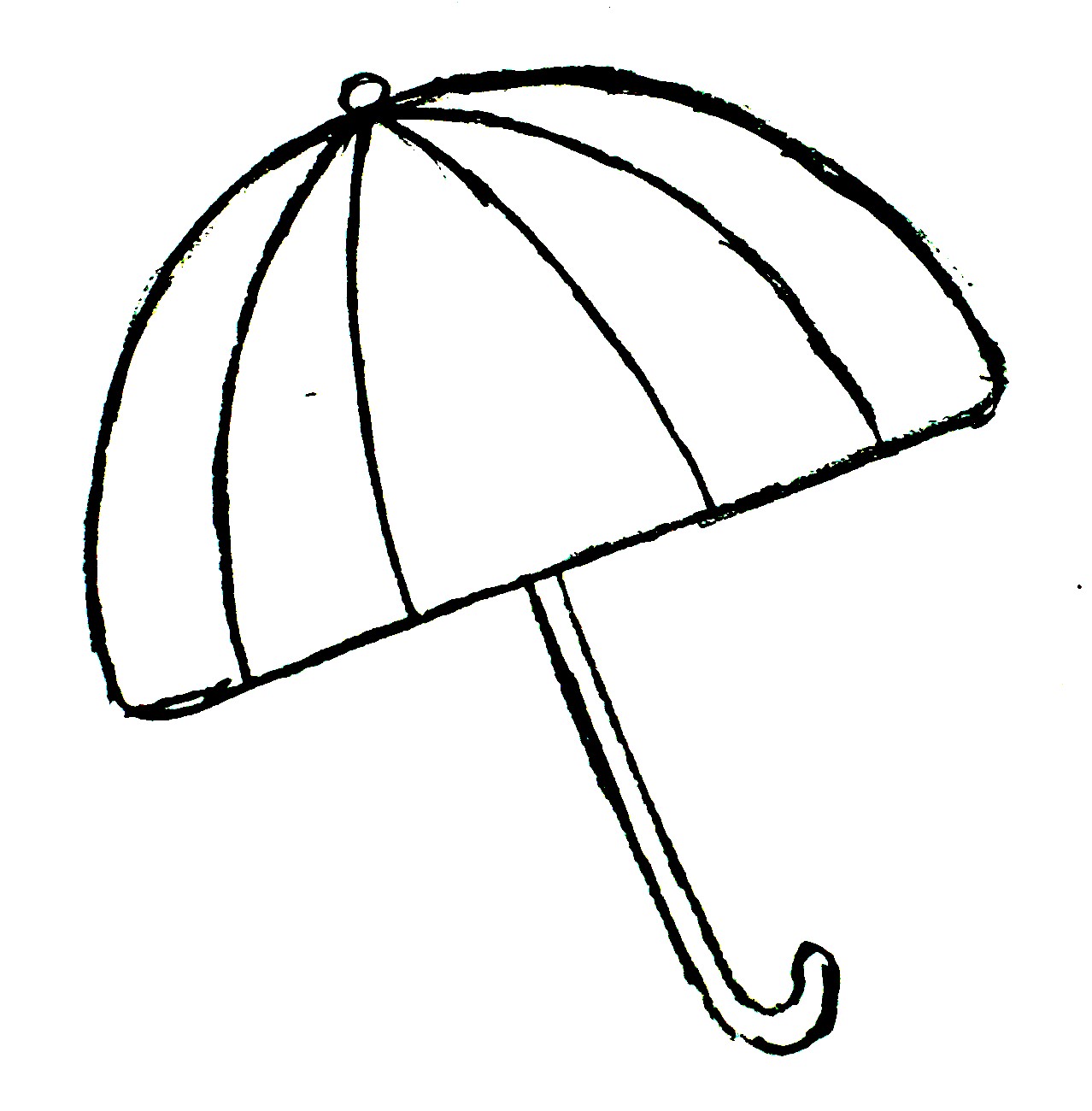 Umbrella Outline Clipart