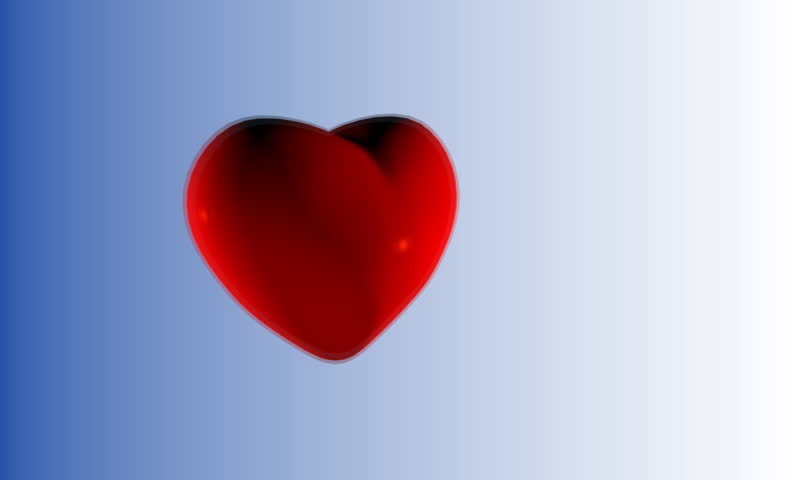 Pierced Heart. Animation Of 3d Pierced Heart Shape On White ...