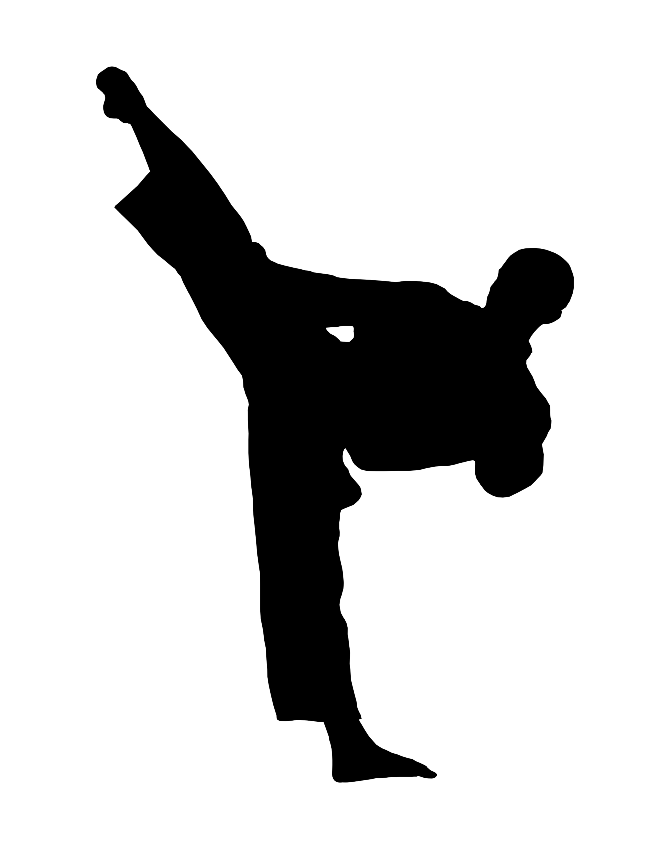 Karate silhouette and vector free download on cliparts - Clipartix