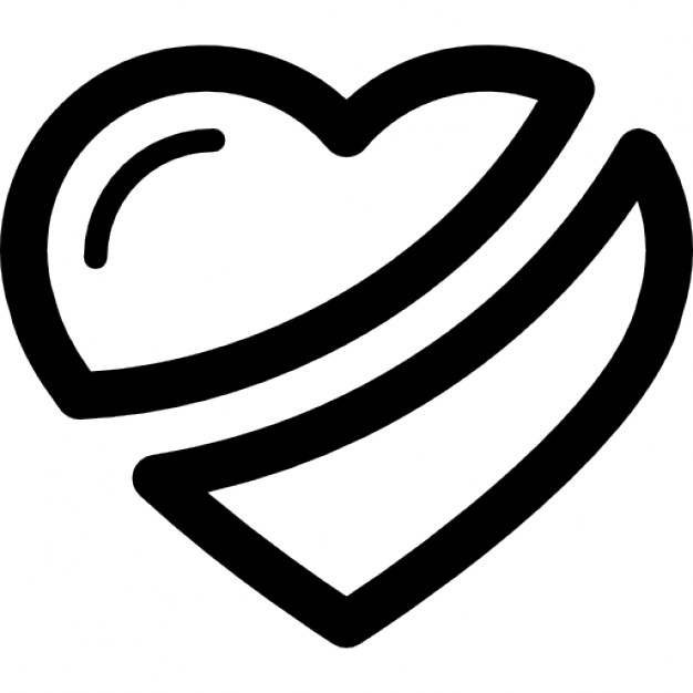 Broken heart shape outline variant Icons | Free Download