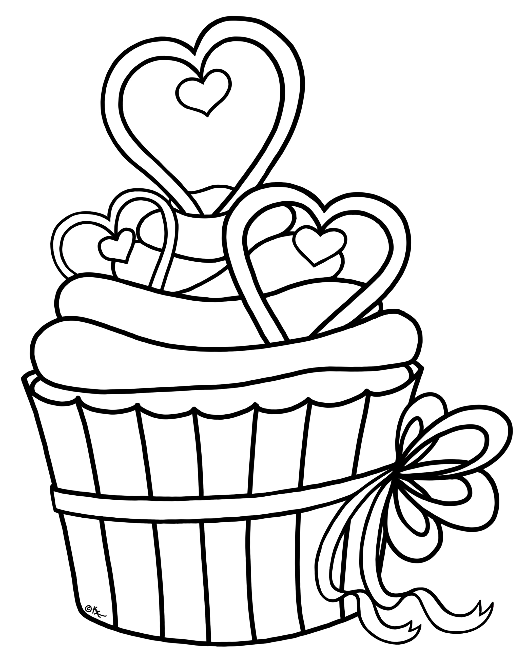 Cupcake Line Drawing | Free Download Clip Art | Free Clip Art | on ...