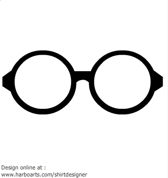 Cute glasses clipart vector