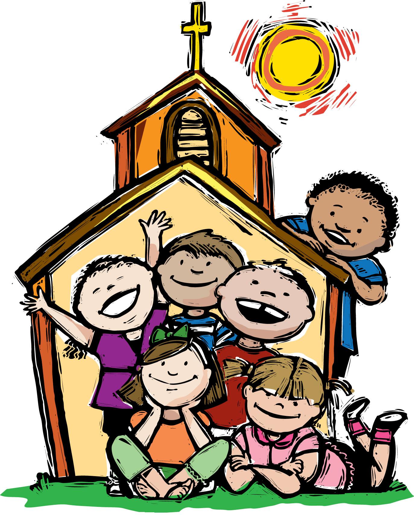 Sunday school children clipart