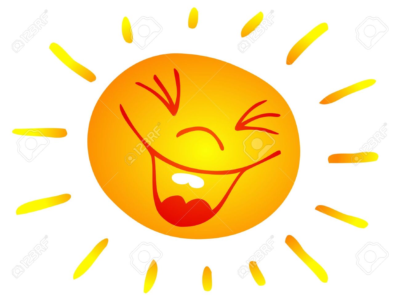 Smiling sun clip art