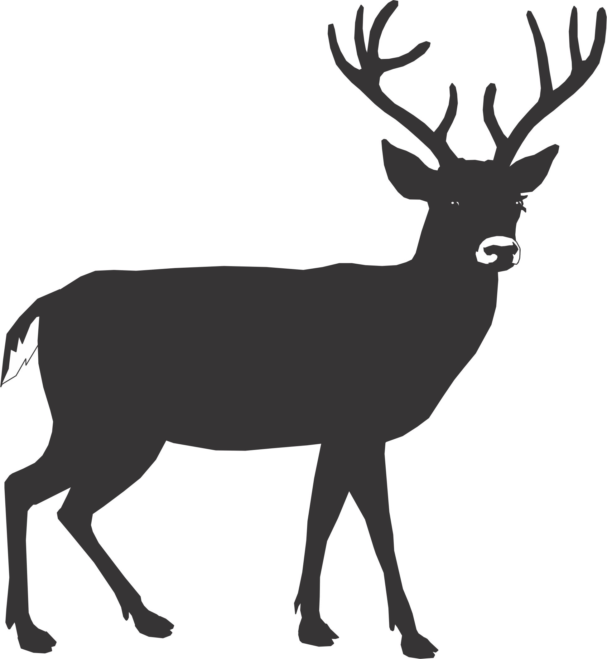 Silhouette Deer | Free Download Clip Art | Free Clip Art | on ...
