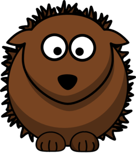 Cartoon hedgehog clipart