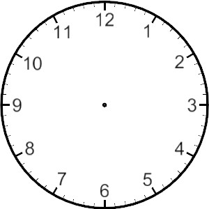 Blank clock face clipart